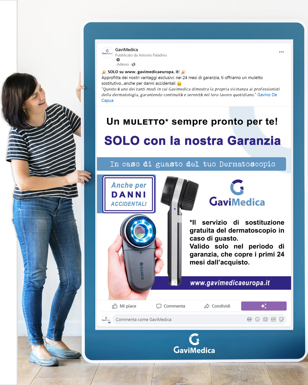 Dermatoscopio, muletto sostitutivo anche per danni accidentali