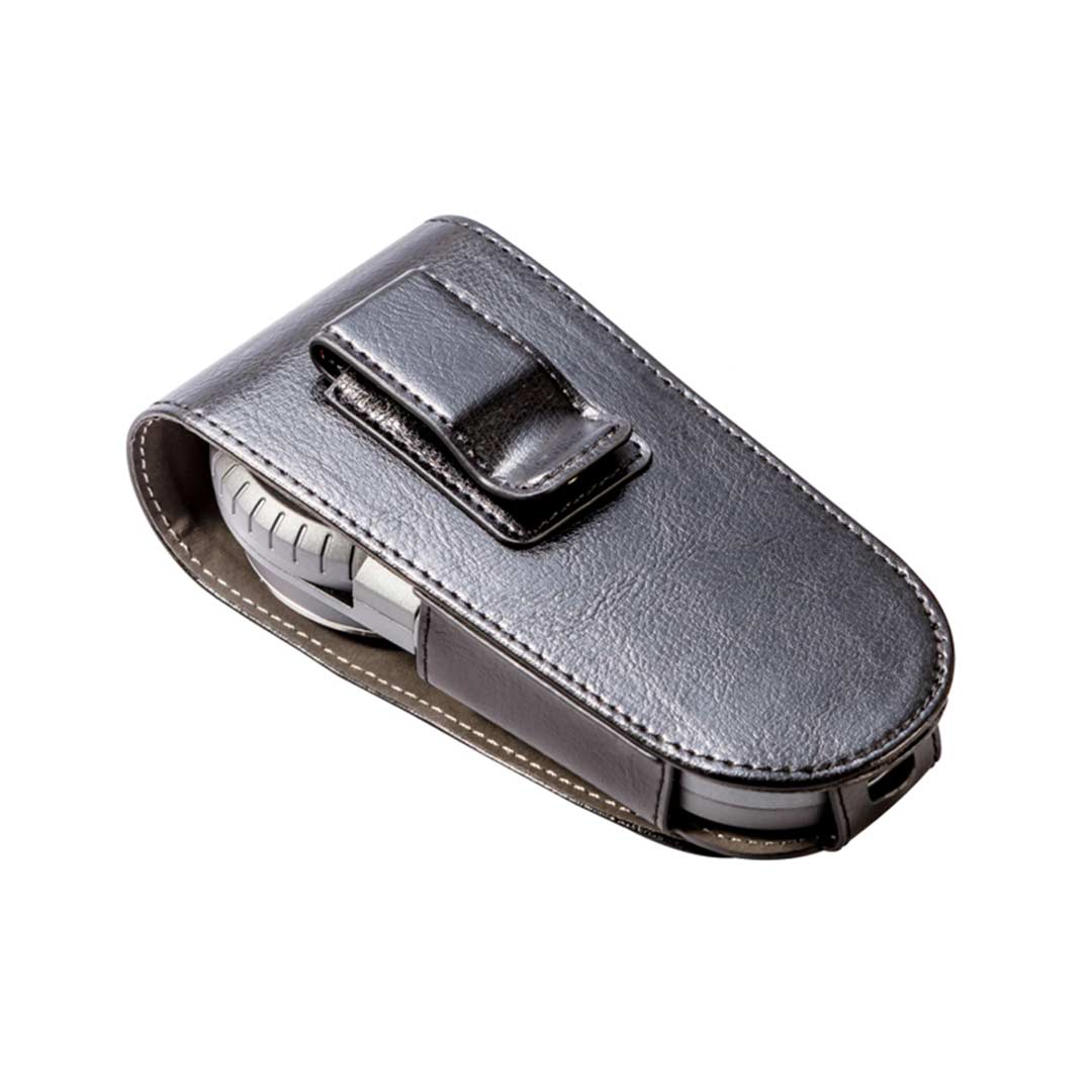 Custodia nera in pelle con clip da cintura per IDS 1100