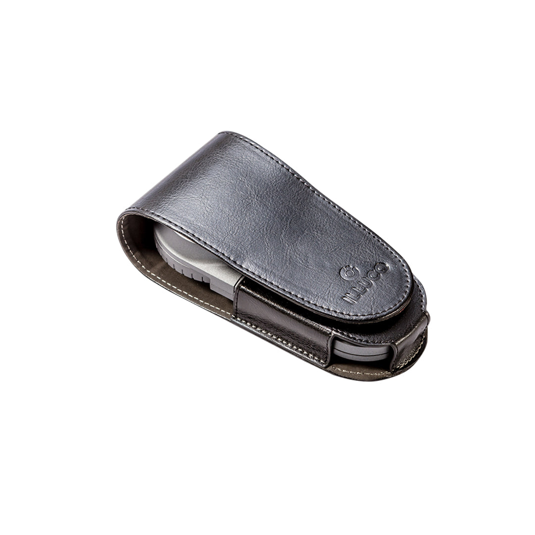 Custodia In Vera Pelle Con Clip Da Cintura Per Nokia 130, Caseroxx, Colore Nero, Con Finestra Trasparente