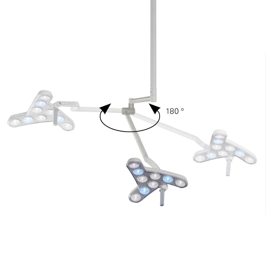 Lampada TRIANGO 100 con luce LED - Soffitto/parete o Stativo con ruote